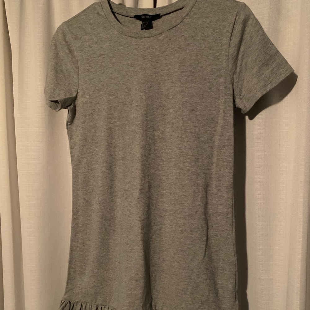 T-shirt ruffle hem dress